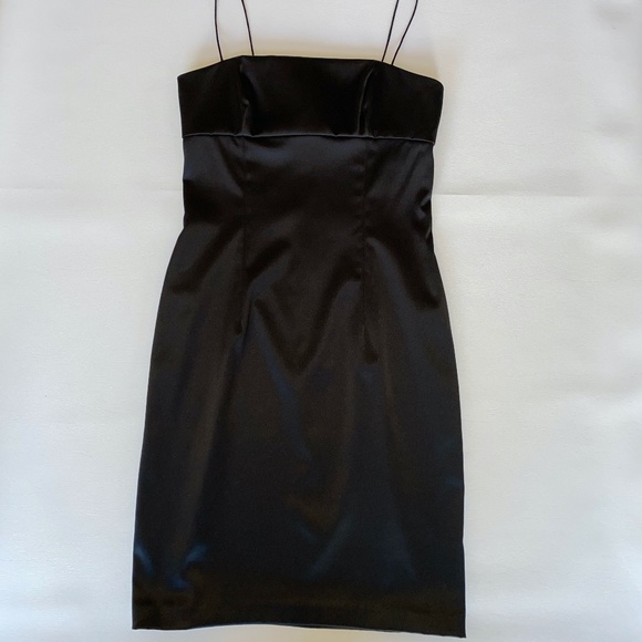 Donna Morgan Two Piece Sheath Black Dress Sz 4 - Picture 6 of 8